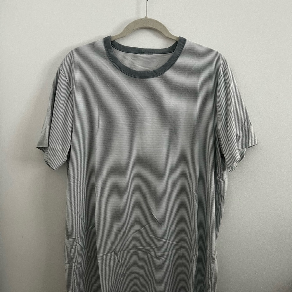 Lululemon Mint/Teal Striped Men's Shirt